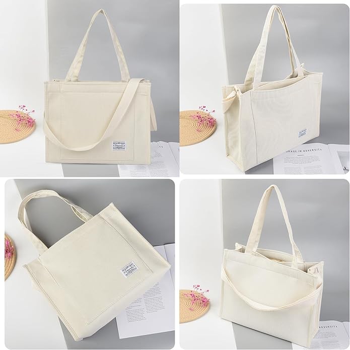 Valleycomfy Vintage Casual Corduroy Tote Bags Women Hobo Crossbody Bag Purse for Women Travel Shoulder Bags Handbags Eco Bag